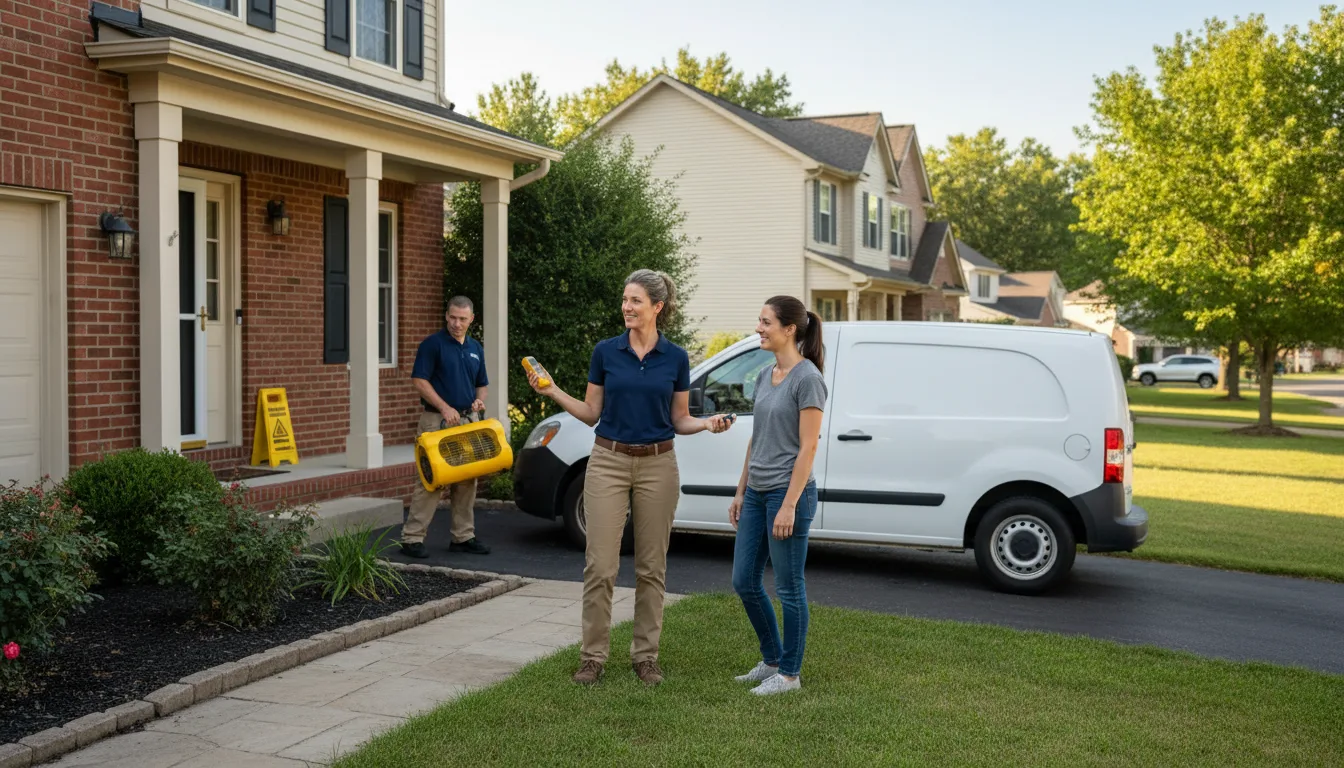 Residential water damage restoration in Wedron, IL